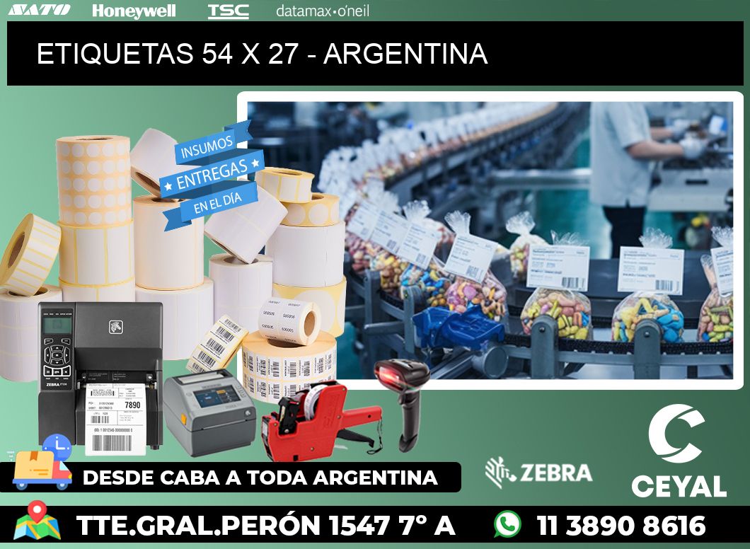 ETIQUETAS 54 x 27 - ARGENTINA