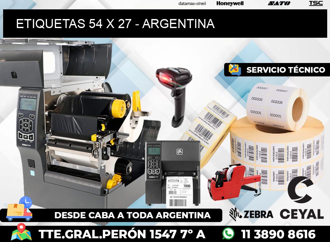 ETIQUETAS 54 x 27 - ARGENTINA