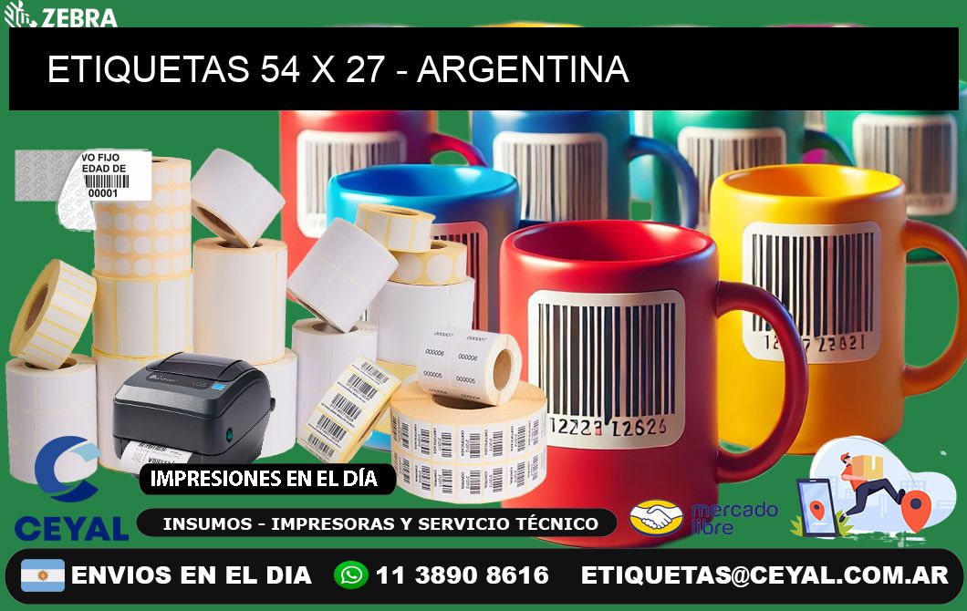 ETIQUETAS 54 x 27 - ARGENTINA