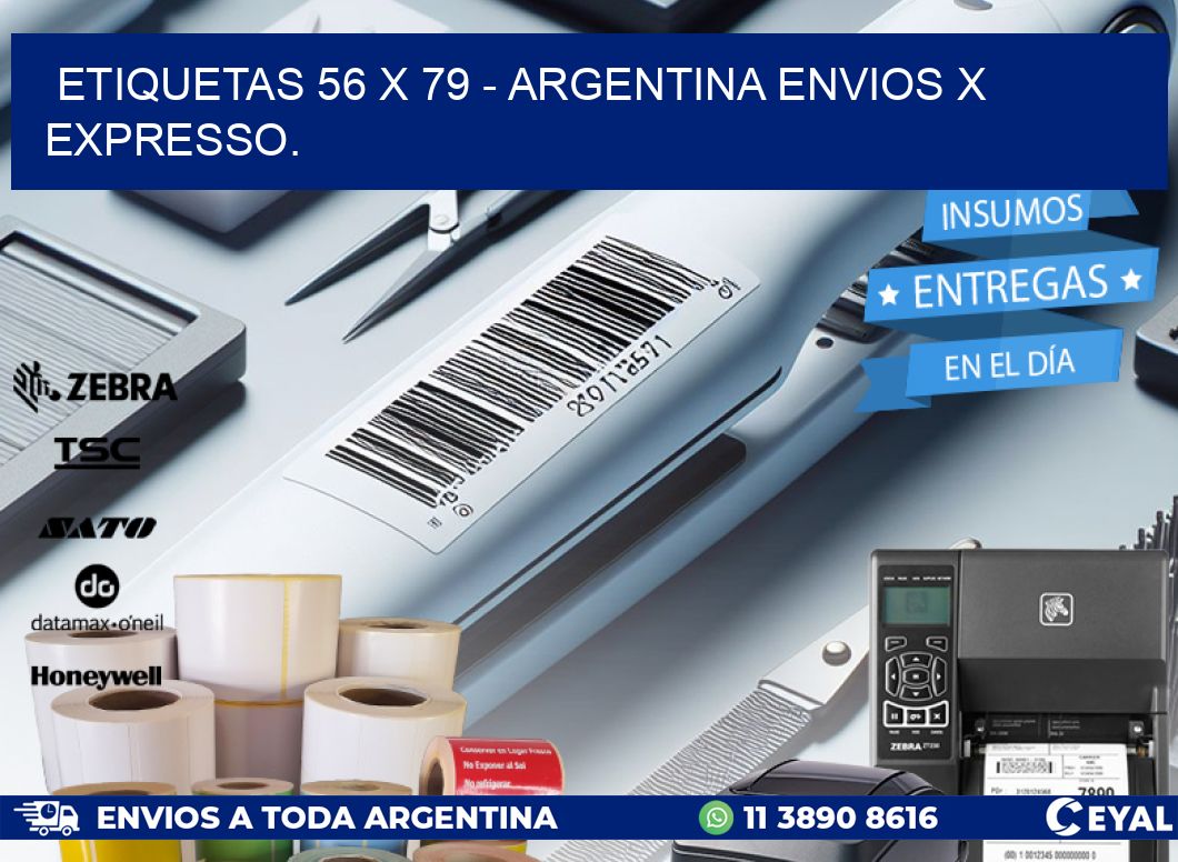 ETIQUETAS 56 x 79 - ARGENTINA ENVIOS X EXPRESSO.