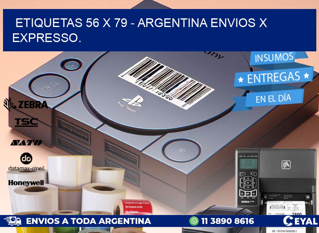 ETIQUETAS 56 x 79 - ARGENTINA ENVIOS X EXPRESSO.