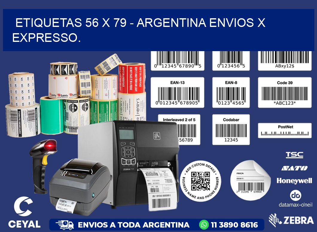 ETIQUETAS 56 x 79 - ARGENTINA ENVIOS X EXPRESSO.