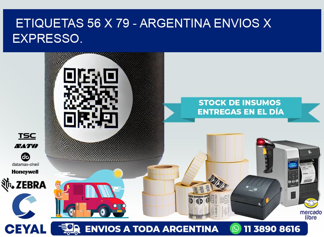 ETIQUETAS 56 x 79 – ARGENTINA ENVIOS X EXPRESSO.