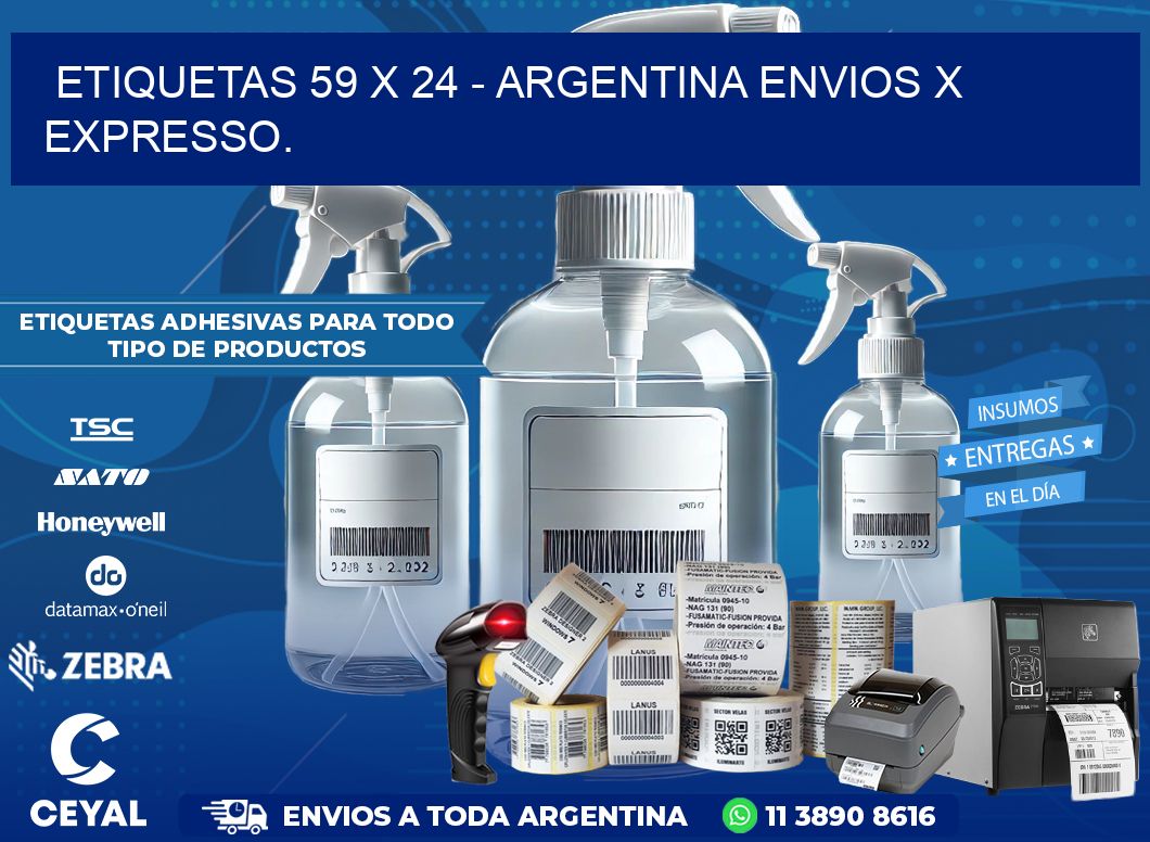 ETIQUETAS 59 x 24 – ARGENTINA ENVIOS X EXPRESSO.