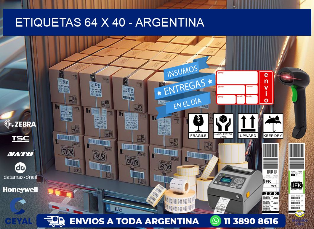 ETIQUETAS 64 x 40 - ARGENTINA