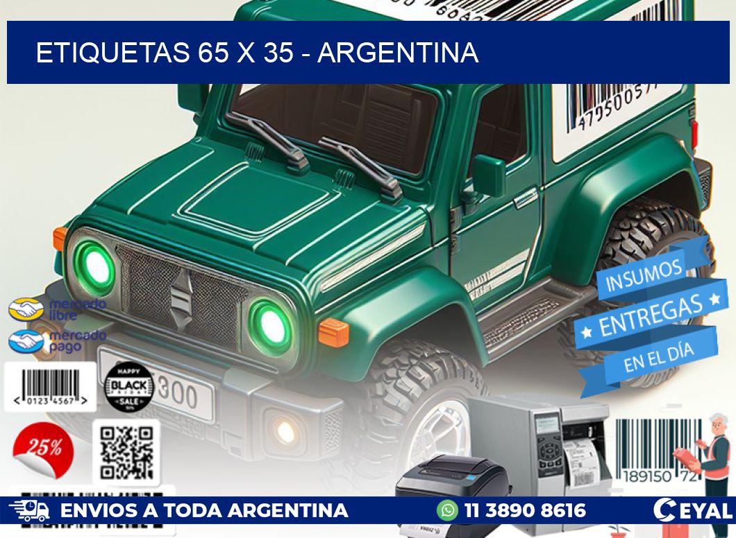 ETIQUETAS 65 x 35 - ARGENTINA