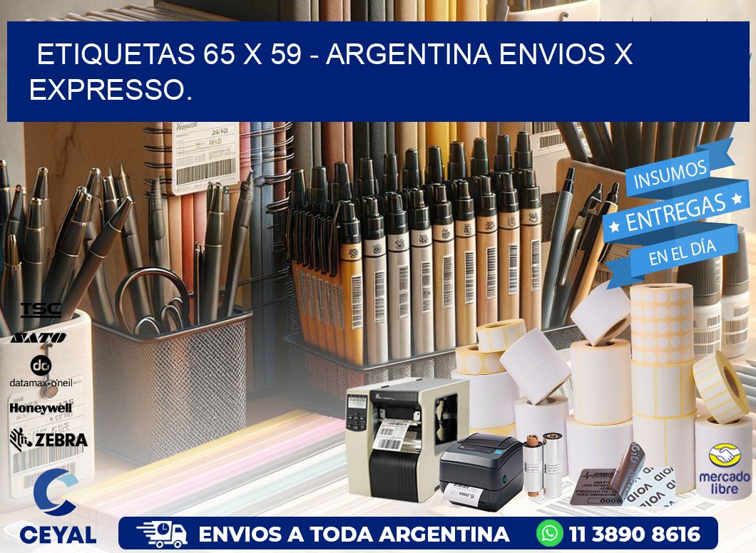 ETIQUETAS 65 x 59 - ARGENTINA ENVIOS X EXPRESSO.