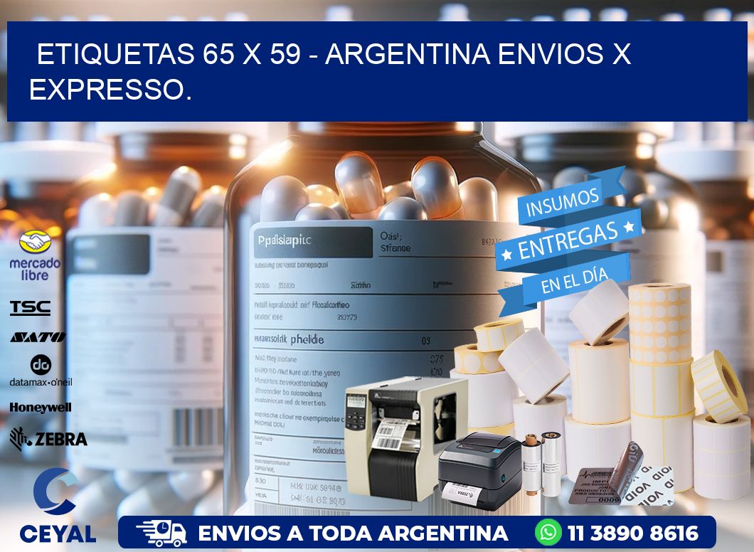 ETIQUETAS 65 x 59 – ARGENTINA ENVIOS X EXPRESSO.