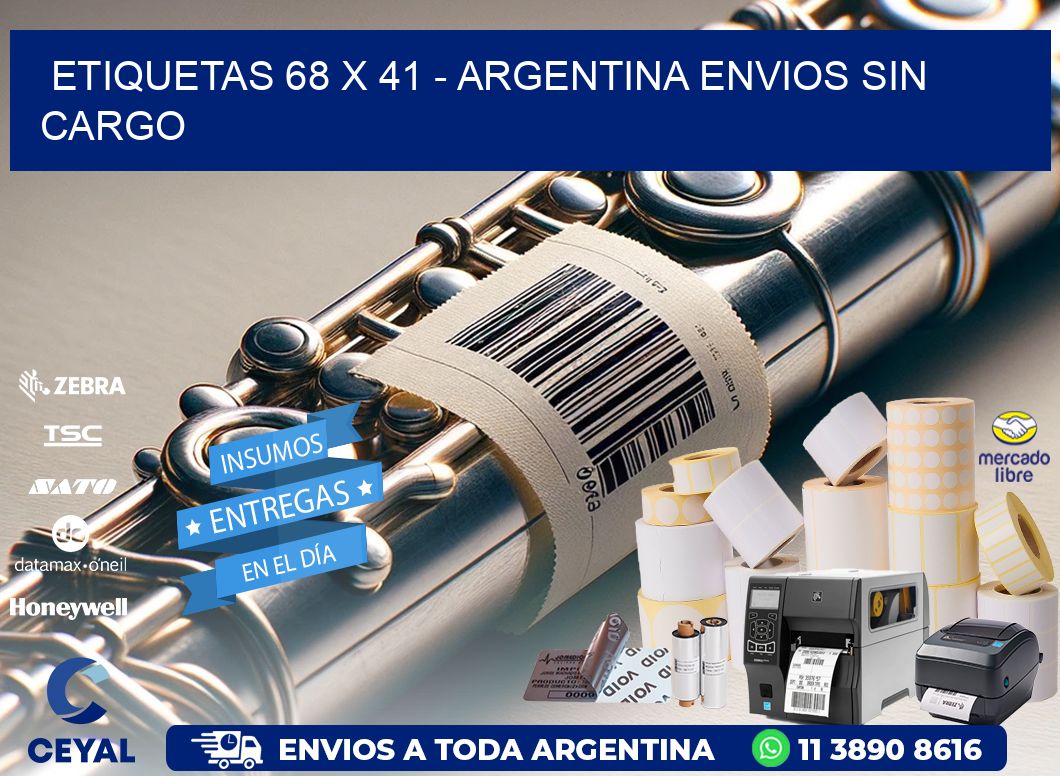 ETIQUETAS 68 x 41 - ARGENTINA ENVIOS SIN CARGO