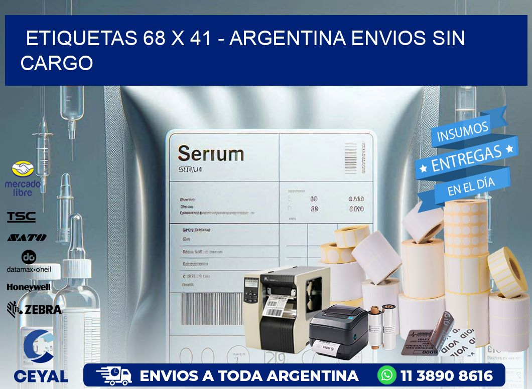 ETIQUETAS 68 x 41 – ARGENTINA ENVIOS SIN CARGO