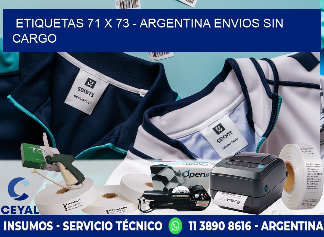 ETIQUETAS 71 x 73 - ARGENTINA ENVIOS SIN CARGO