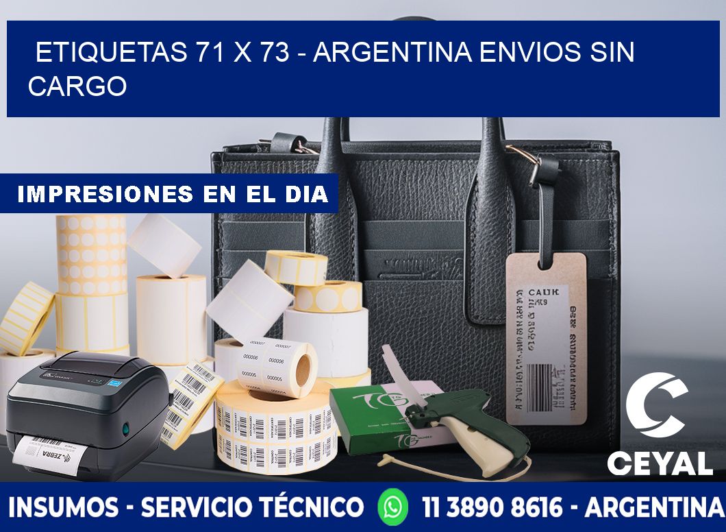 ETIQUETAS 71 x 73 - ARGENTINA ENVIOS SIN CARGO