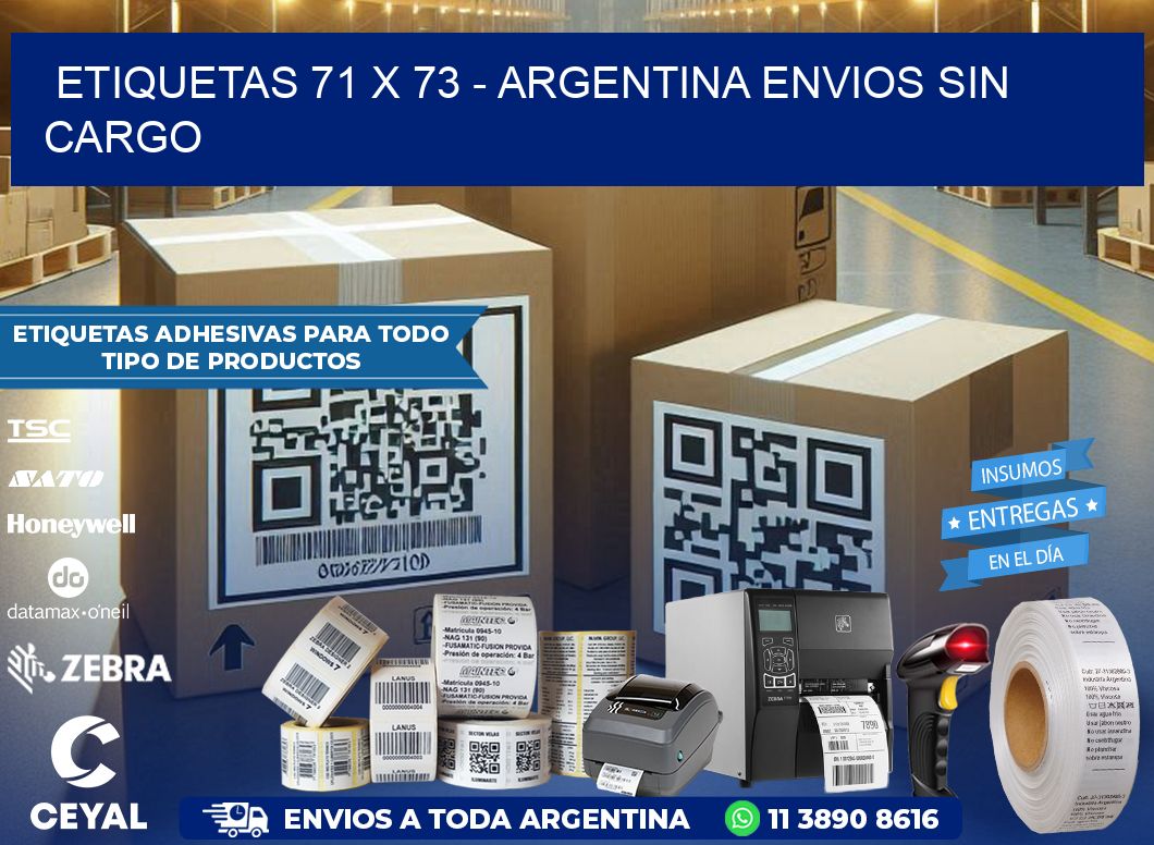 ETIQUETAS 71 x 73 – ARGENTINA ENVIOS SIN CARGO