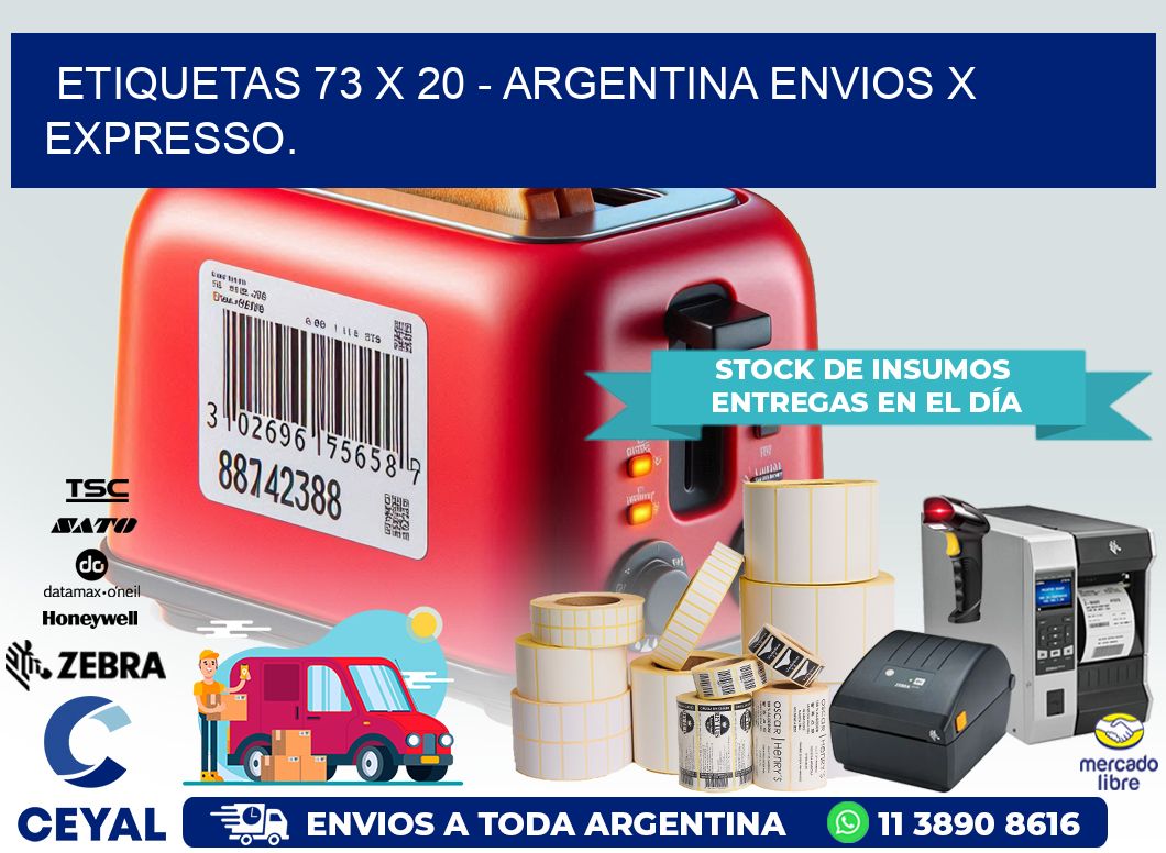 ETIQUETAS 73 x 20 – ARGENTINA ENVIOS X EXPRESSO.