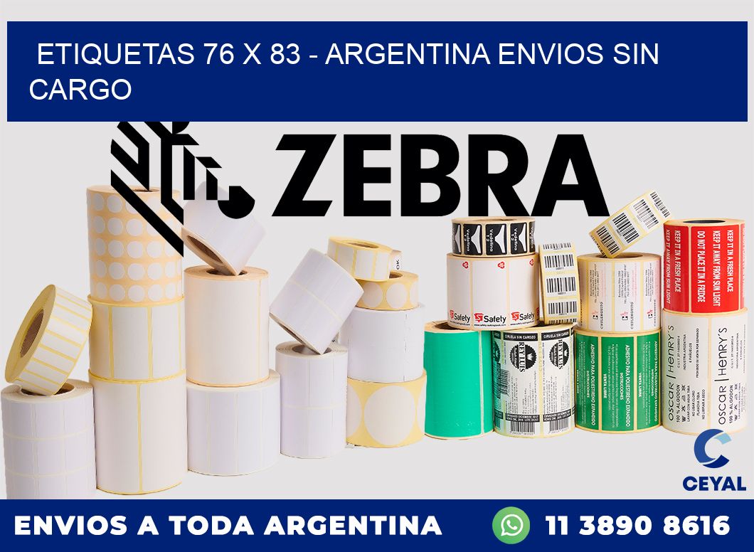 ETIQUETAS 76 x 83 – ARGENTINA ENVIOS SIN CARGO