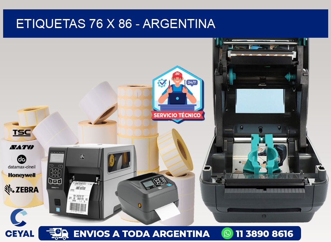 ETIQUETAS 76 x 86 - ARGENTINA