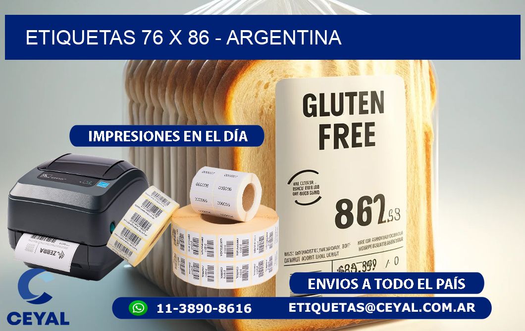 ETIQUETAS 76 x 86 - ARGENTINA