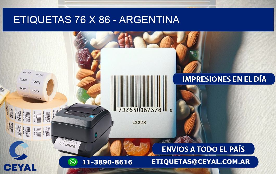 ETIQUETAS 76 x 86 - ARGENTINA