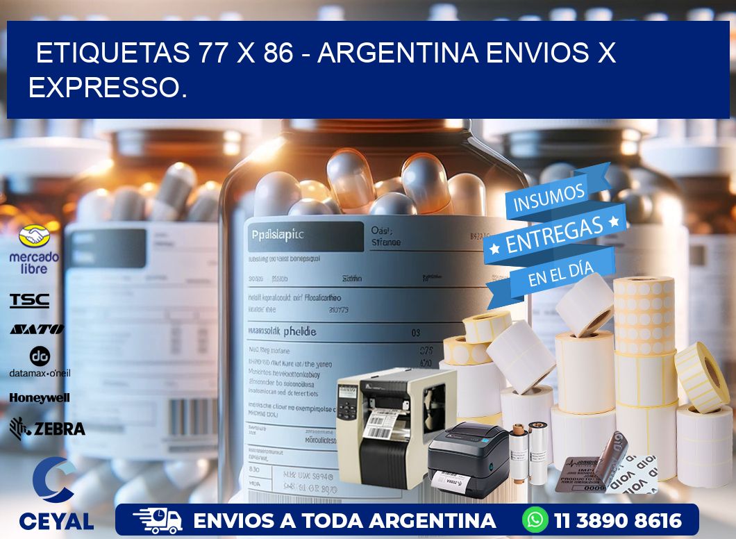 ETIQUETAS 77 x 86 – ARGENTINA ENVIOS X EXPRESSO.