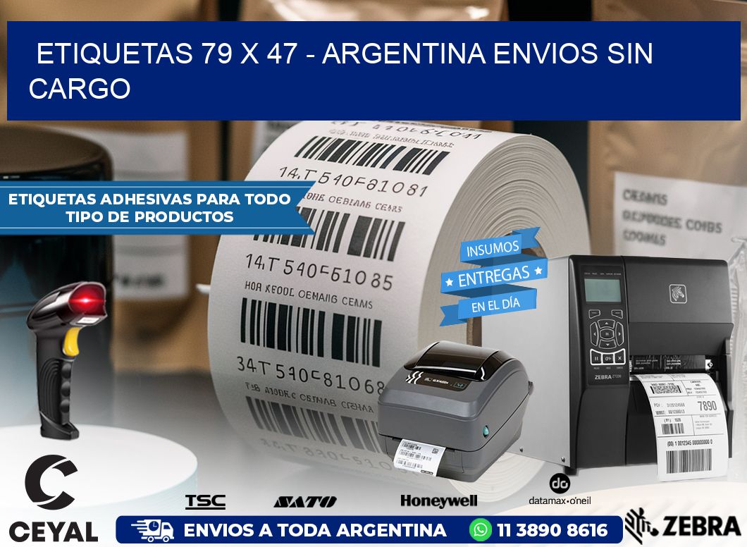 ETIQUETAS 79 x 47 – ARGENTINA ENVIOS SIN CARGO