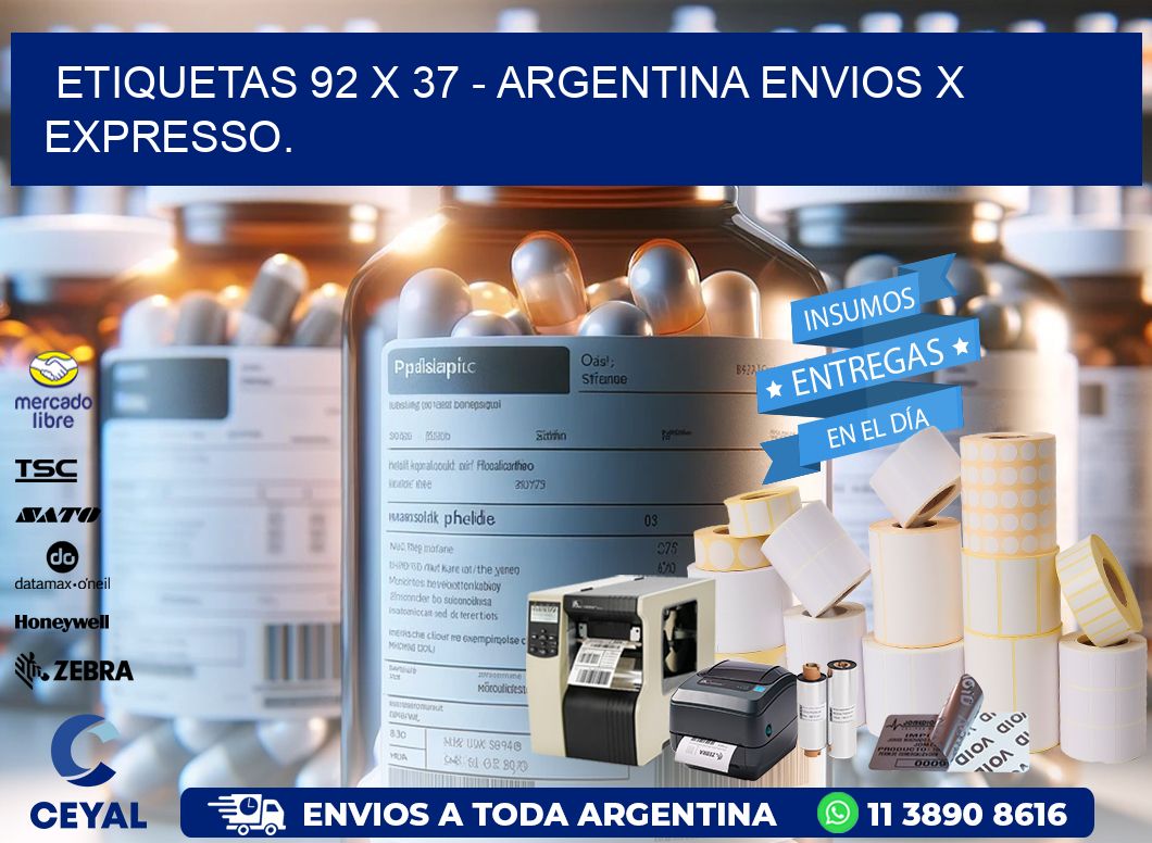 ETIQUETAS 92 x 37 – ARGENTINA ENVIOS X EXPRESSO.