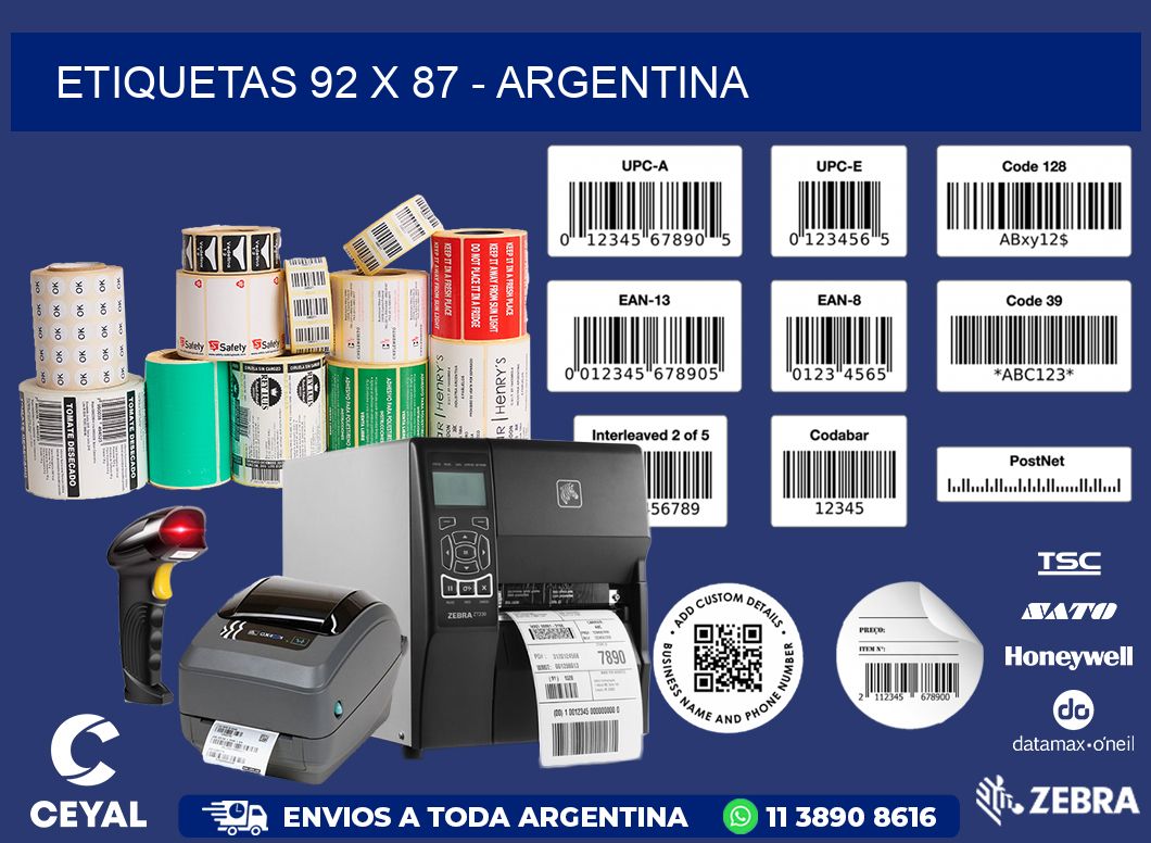 ETIQUETAS 92 x 87 - ARGENTINA