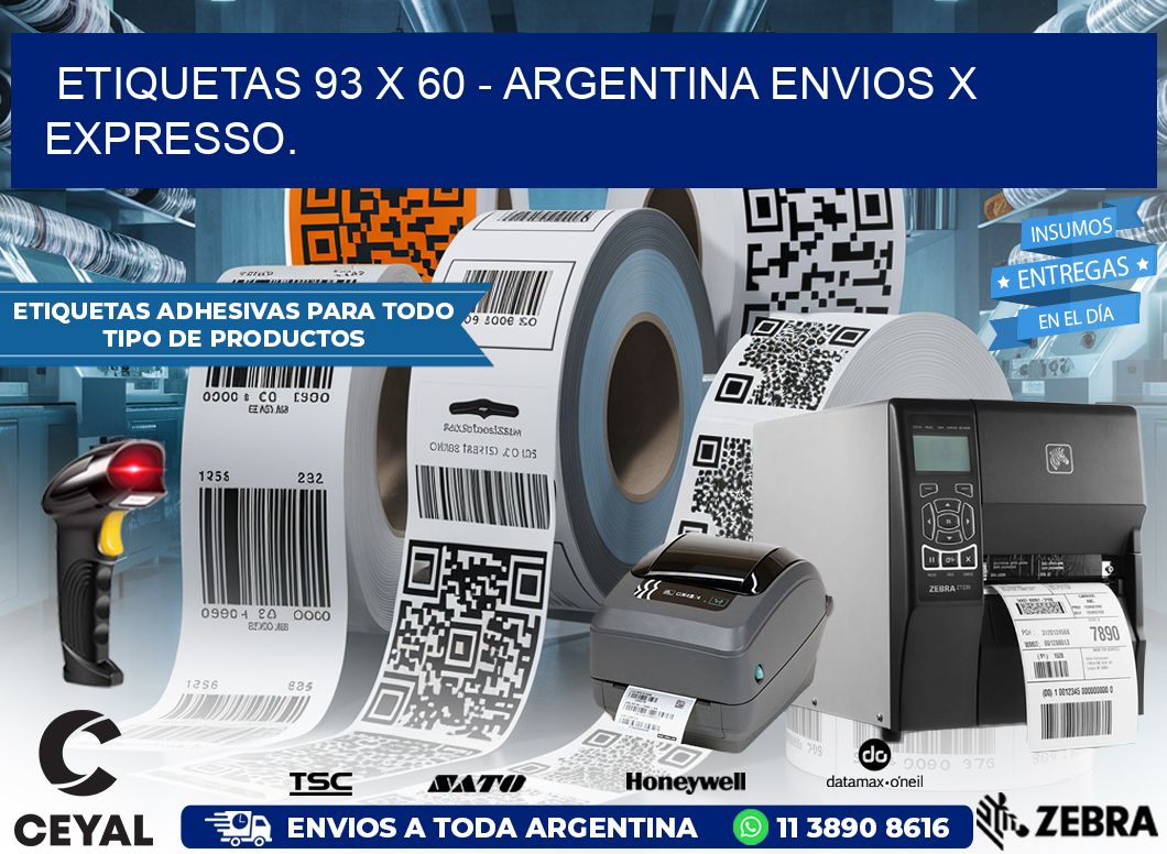 ETIQUETAS 93 x 60 – ARGENTINA ENVIOS X EXPRESSO.