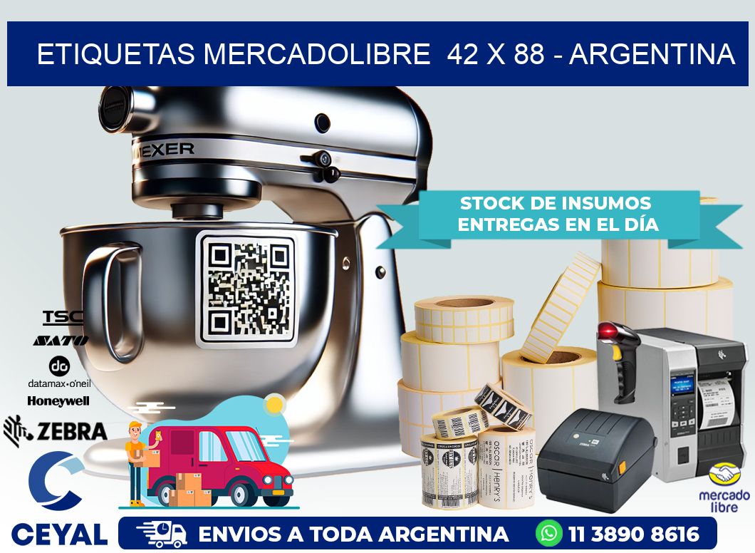 ETIQUETAS MERCADOLIBRE  42 x 88 – ARGENTINA