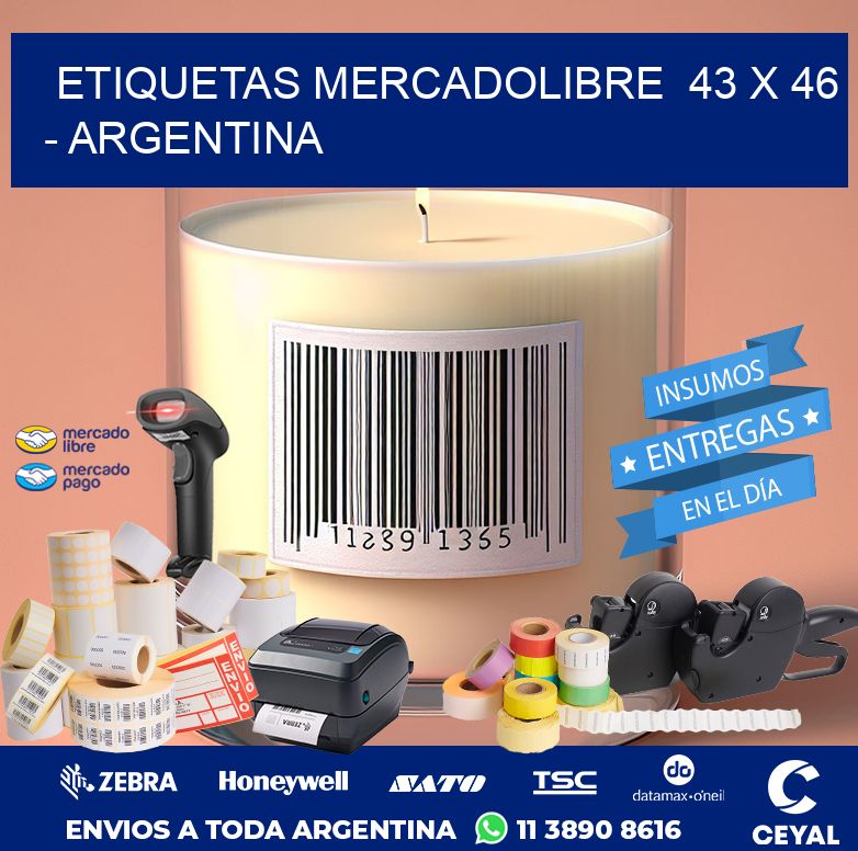 ETIQUETAS MERCADOLIBRE  43 x 46 - ARGENTINA