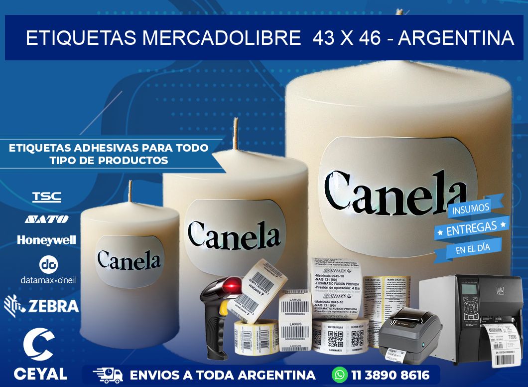 ETIQUETAS MERCADOLIBRE  43 x 46 – ARGENTINA