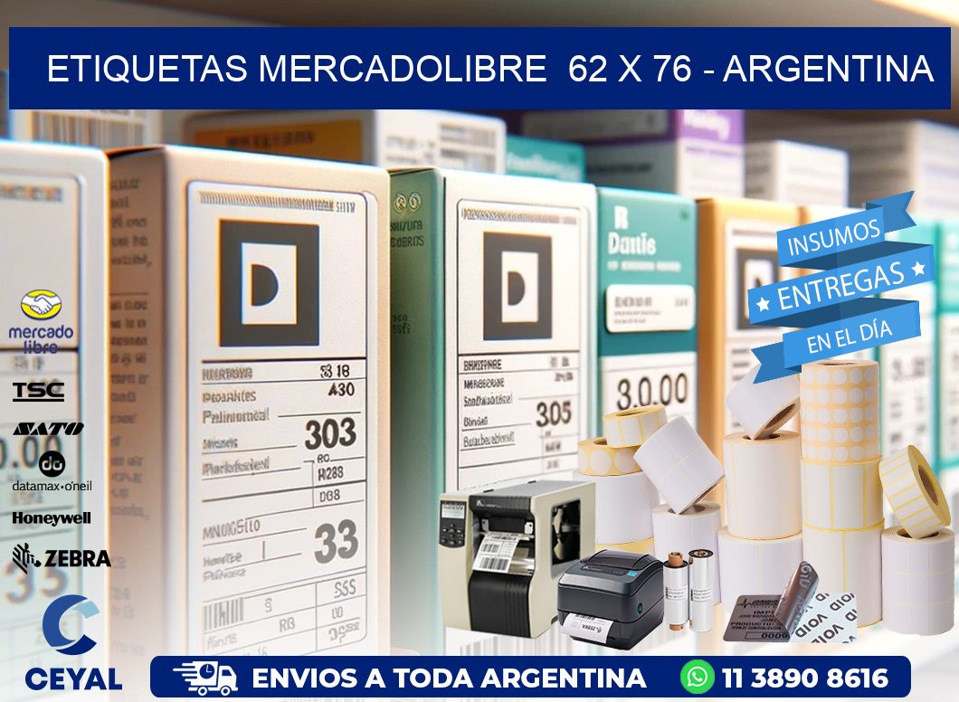 ETIQUETAS MERCADOLIBRE  62 x 76 – ARGENTINA