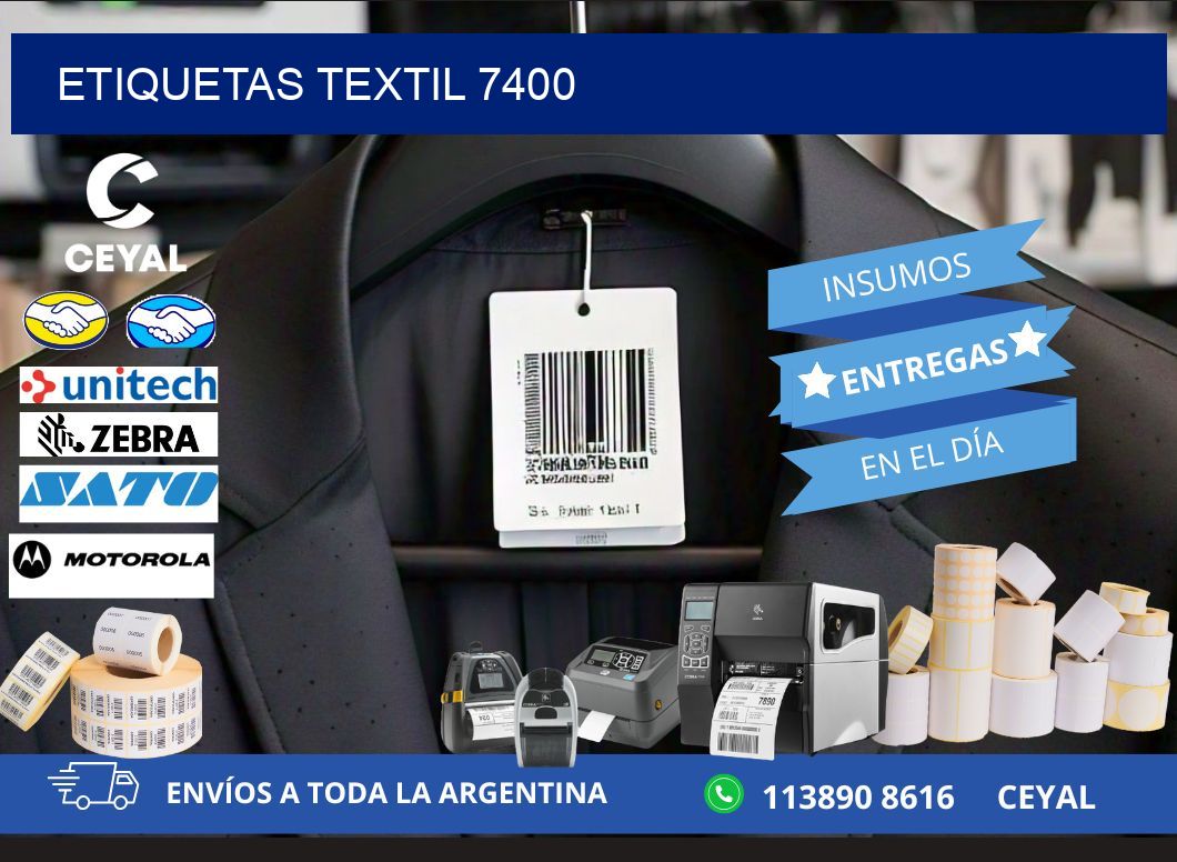 ETIQUETAS TEXTIL 7400