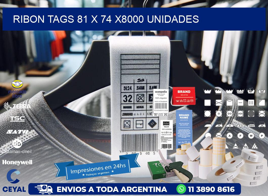 RIBON TAGS 81 x 74 X8000 UNIDADES