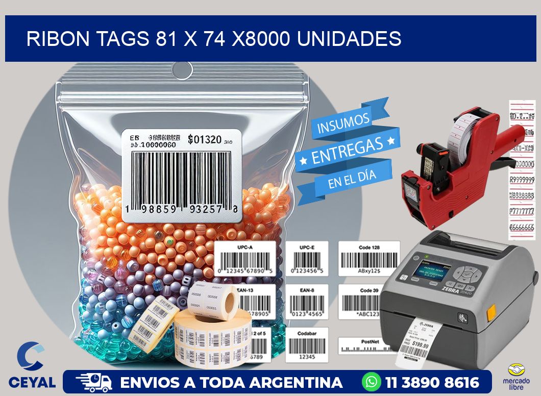 RIBON TAGS 81 x 74 X8000 UNIDADES